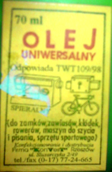 Olej do smarowania wentylatorów Olej do smarowania wentylatorów