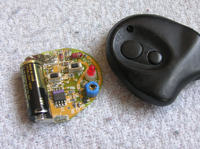 Langeford 110 - Schemat płytki pilota i pojemność kondensatorów