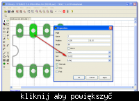 Jak zmienić rozamiar padów w dip18 na raz w EAGLE?