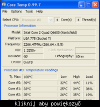 Temperatura procesora przekroczyla 80 stopni celsjusza. . .