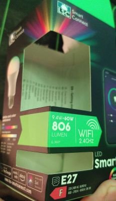 LSC Smart Connect A60 E27 RGB Bulb Packaging LSC Smart Connect bulb packaging with technical specifications