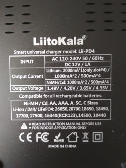 LiitoKala Lii-PD4, uniwersalna ładowarka: Li-Ion, Ni-MH/Cd, LiFePO4 LiitoKala Lii-PD4, uniwersalna ładowarka: Li-Ion, Ni-MH/Cd, LiFePO4