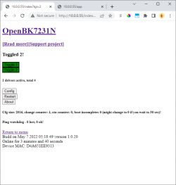 [BK7231T] My HTTP server, configurator, MQTT support from Home Assistant