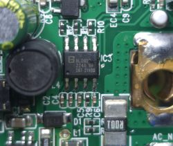 BL0937 IC on PCB Board Close-up of a BL0937 IC on a PCB board.