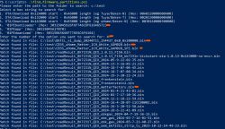 Script searching hex sequences in binary files