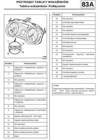 Megane II PHII - Rozpiska pinów licznika z kostką 24 pin