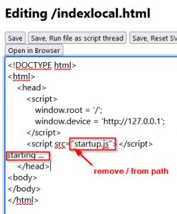 Screenshot of HTML file editing with code highlight and annotation.