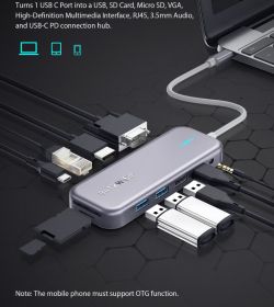 BW-TH8 czyli hub USB typu C dodatkowo oferujący wyjście na monitor HDMI/VGA BW-TH8 czyli hub USB typu C dodatkowo oferujący wyjście na monitor HDMI/VGA