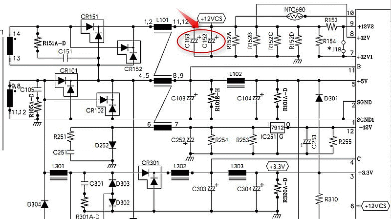Chieftec model: GPS-400-AA-101A zaniża napięcie na linii +12V...