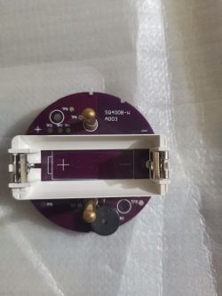 View of an electronic component on a white background.