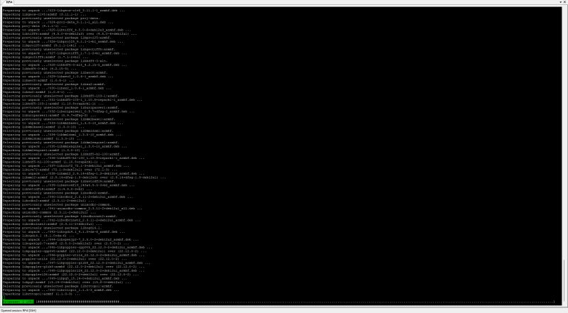 Installing GIS and Python packages on Raspberry Pi 4 in a terminal window