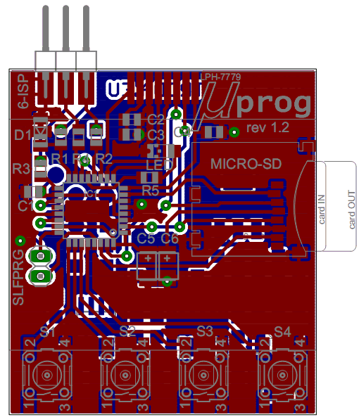 uProg - small, fast, portable AVR programmer with SD