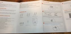 Ceiling lamp installation manual and accessories list.
