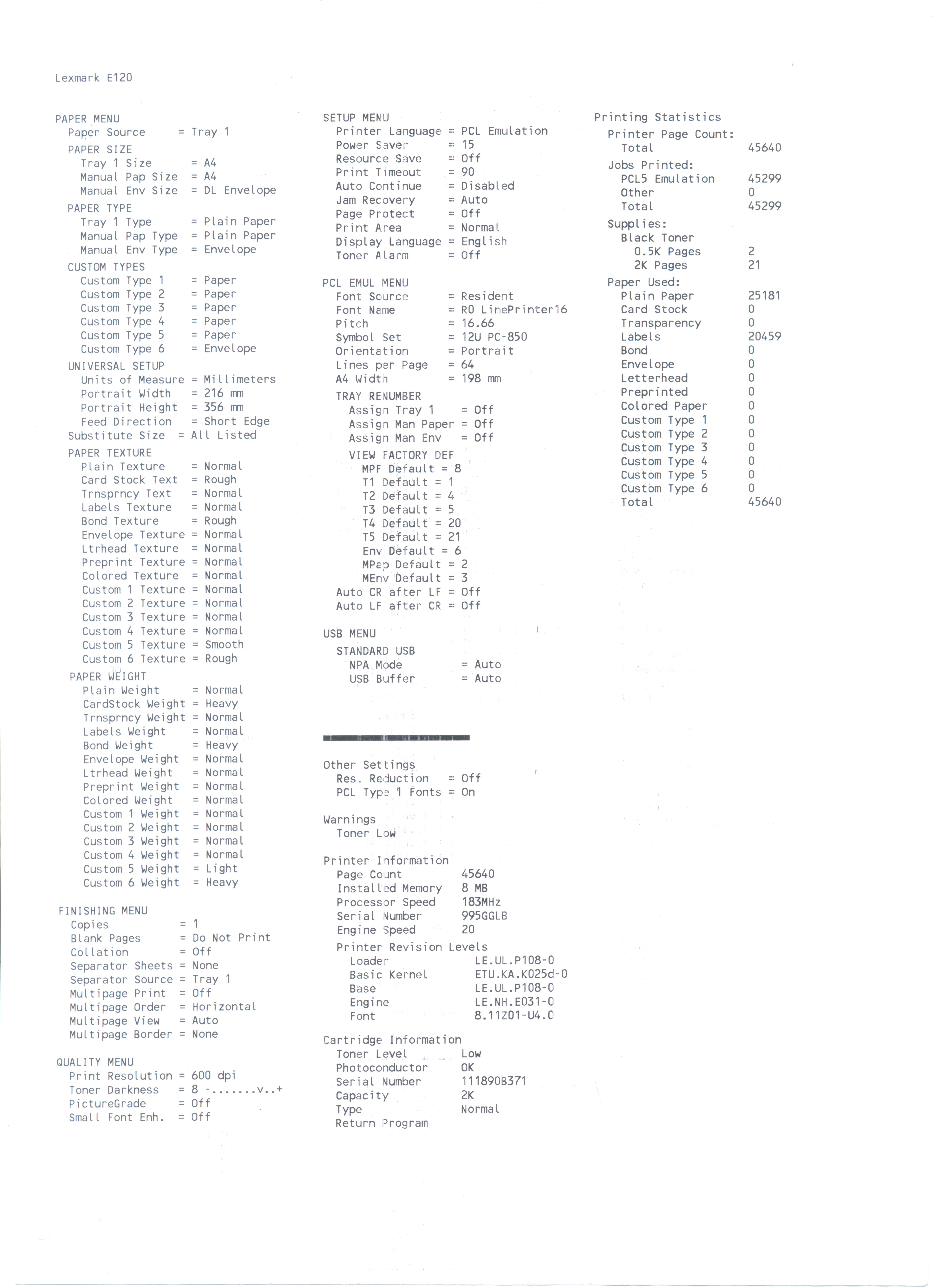 [Rozwiązano] LEXMARK E120 Po wymianie bębna światłoczułego wydruk