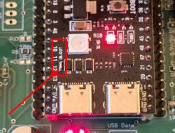 ESP board with marked jumper needed to supply 5V via USB