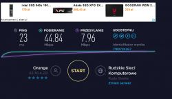 Orange Neostrada do 80Mb/s - wolne ładowanie stron, mimo 45Mb/s i PING 24ms.