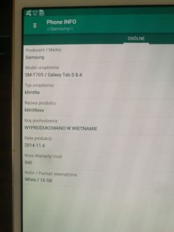 Samsung Galaxy Tab S SM-T705 - Jak zdjąć simlocka z różnych regionów?