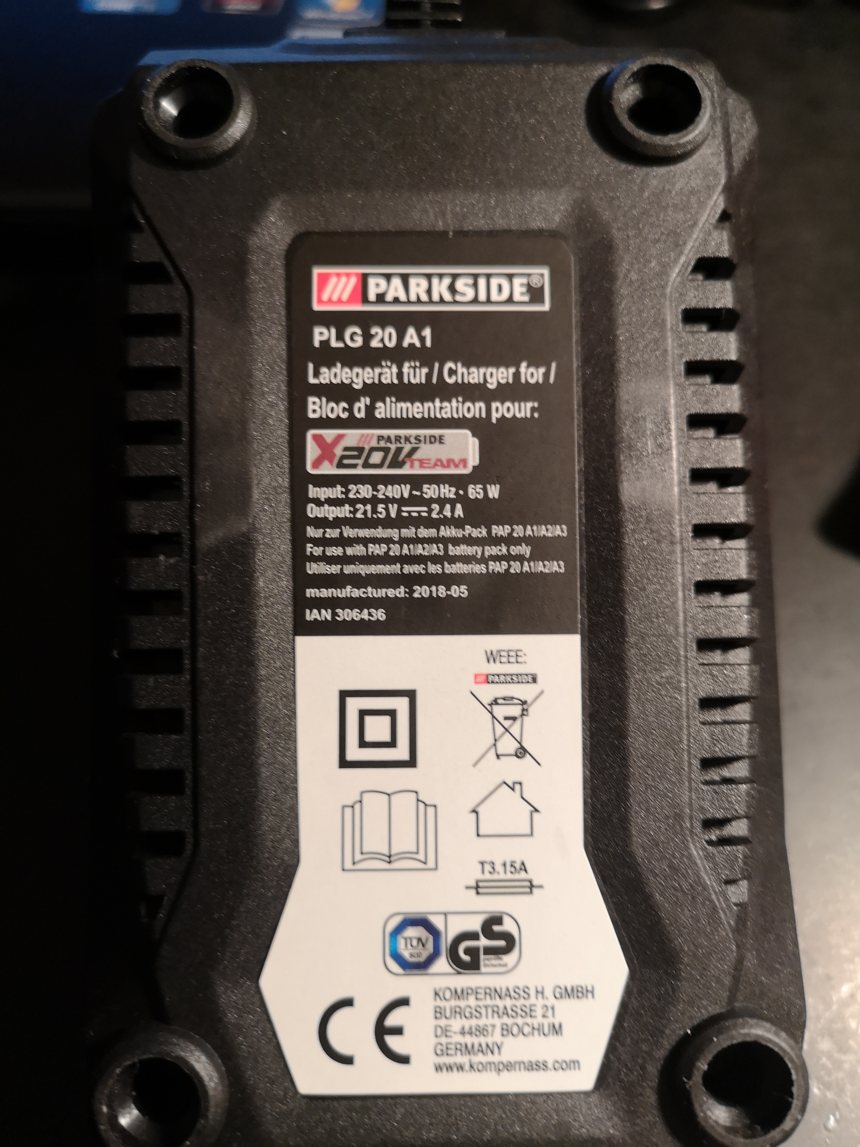 Modifying Parkside PLG 20 A1 Charger Continuous Operation for with Converted Batteries