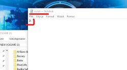 Screenshot of Notepad showing file “vu.txt” with the number “3” typed in