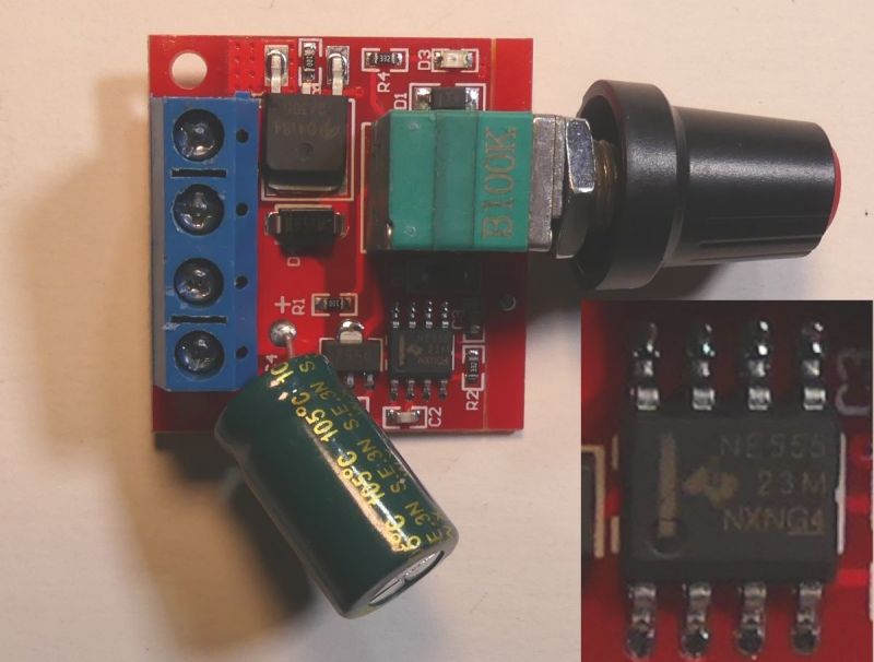Sterownik PWM z potencjometrem i układem NE555.