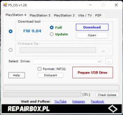 PsFirm - Pobieranie oprogramowania dla PS3, PS4, PS5 do instalacji systemu