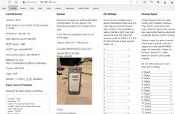OpenBeken device configuration page with various settings.