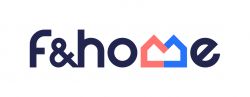 Logo F&home składające się z litery „F&ho” i stylizowanego rysunku domu.