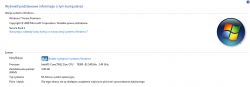 Zrzut ekranu informacji systemowych Windows 7 z procesorem T8300 i 2GB RAM.