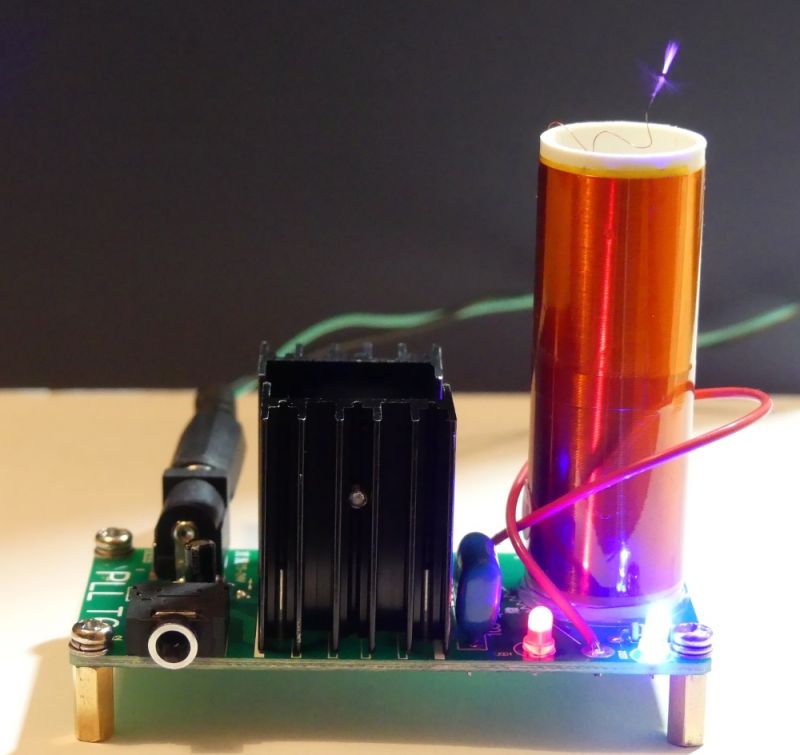 Elektroniczna miniaturowa cewka Tesli - zestaw do montażu