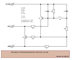 Bistabilny półprzewodnikowy przycisk 12V 10A Bistabilny półprzewodnikowy przycisk 12V 10A