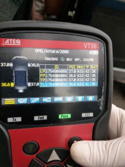 Antara 2007 - brak adopcji OEM czujników ciśnienia przez komputer