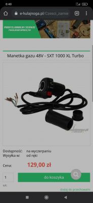 Problem z podłączeniem nowej manetki do sterownika hulajnogi