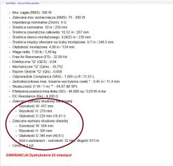 Wybór subwoofera w kombi - Nie mam możliwośći odsłuchu