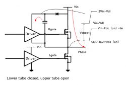 Bootstrap Capacitor in Buck Converter Diagram Circuit diagram with bootstrap capacitor in a buck converter.