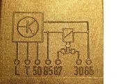 Golf III 1.9 D: Identifying Relay Terminals L, T, 50, 85 in Glow Plug Relay Image