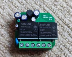 Board with Two Fanhar Relays Electronic board with two Fanhar W11-1A2STLE-H relays.