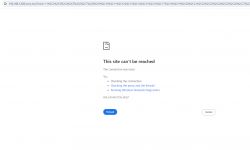 Browser error message indicating the site is unreachable.