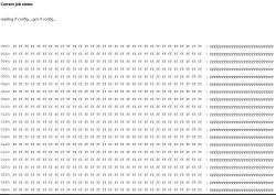 UART2 console showing RF config with only 0xFF bytes, indicating blank memory