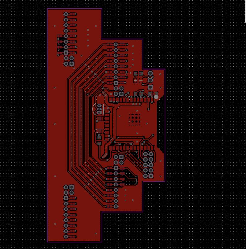 ESP32 CNTRL1 PCB design with visible connections.