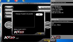 Kess v2 - błąd change of speed not possible przy wgrywaniu wsadu Bosch MS 6.2