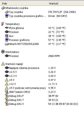 Nagrzewanie komuptera podczas pracy.