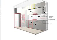 Connection of household appliances in the kitchen (oven, microwave, fridge)