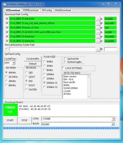 Software upload addresses and ESP8266 esp-12 E unresponsive on AT