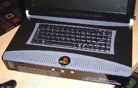Laptop PS3. Wbudowany 17 calowy ekran. Klawiatura, wzmacniacz stereo.