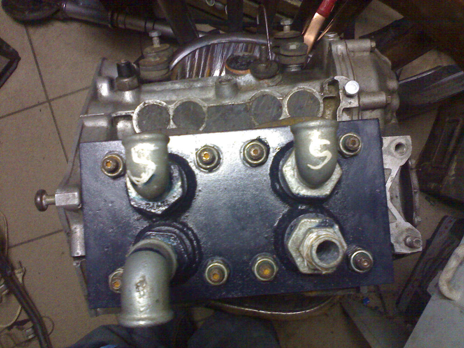 Sprężarka na silniku z Fiata 126p 4 elektroda.pl