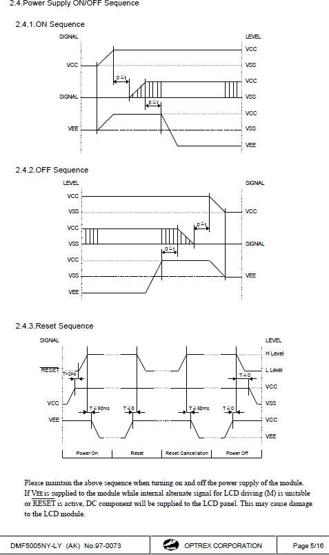 [M162][C] zasilanie lcd DMF5005NY t6963 wyłączanie zasilania