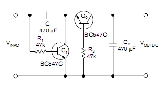 Tranzystorowy podwajacz napięcia