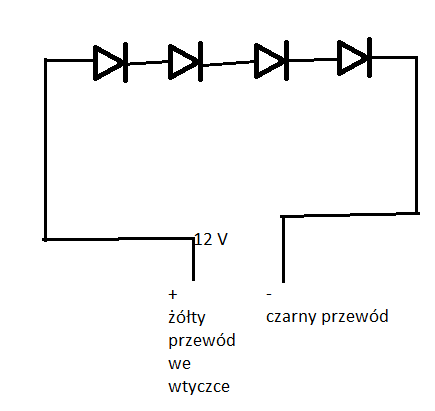 Oświetlenie do PC - 4 diody, rezystor i molex