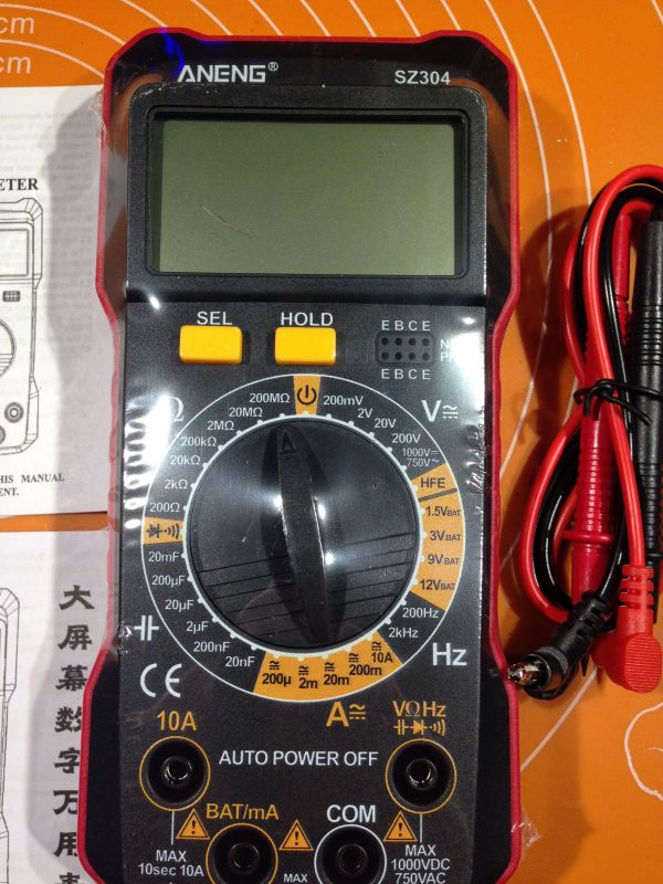 Miernik - bliźniak SZ 08, czyli nowy nabytek mojego Kolegi ANENG SZ 304. Krótki test, dużo zdjęć.