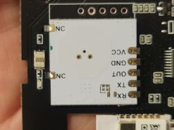 Circuit Board with Pin Labels Close-up of a circuit board with pin labels